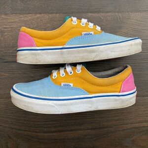 Vans Era Canvas Multi Color Bright Shoes Women's Sz 6.5